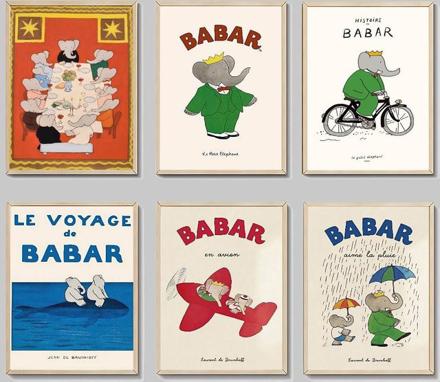 Kayou Babar Anime Poster Retro Wandkunst Illustration in HD-Qualität, Mehrfarbig - Bild 1
