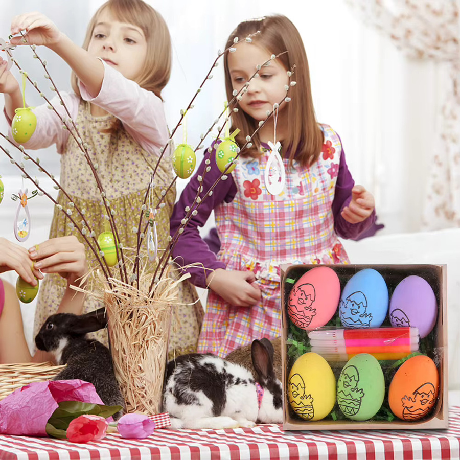 APWIKOGER DIY Malerei Ostereier mit Farbe Stift, Bastelset, Ostern - Bild 3