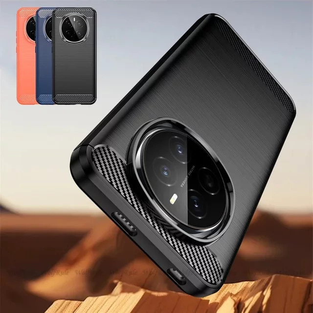 Stoßfeste TPU Carbonfaser Schutzhülle für Honor Magic 7 Pro, Honor Magic 6 5G Lite und Honor Magic 7 in Schwarz - Bild 1