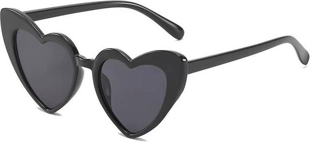 NATAWA Sonnenbrille Kinder, Herzform, Kunststoff, Vollrand, schwarz - Bild 1