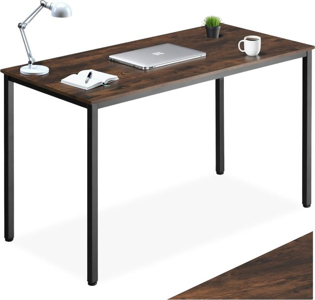 tectake Schreibtisch im Industrial Style aus Holz und Stahl, Braun, B/T/H: 120 x 60 x 75,5 cm - Bild 1