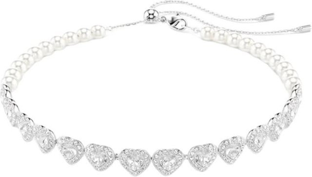 Swarovski Halskette, Rhodiniert, Weiß, Damen - Bild 1