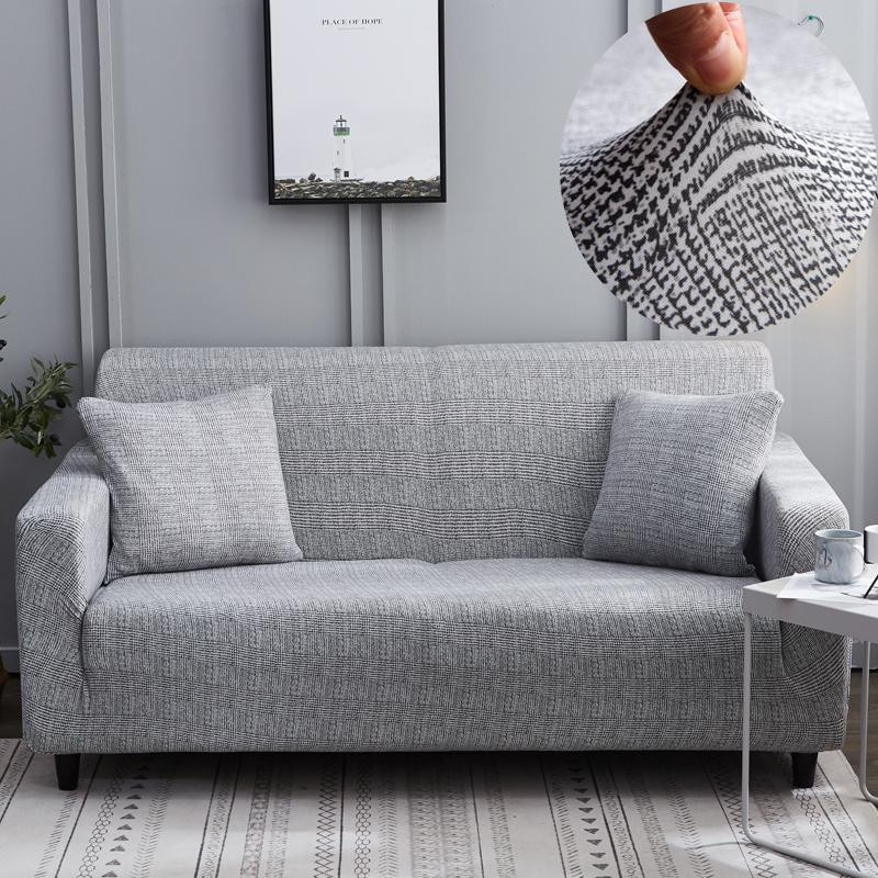 S-EMIGA Sofa-Skins elastische Kissenbezüge aus Polyester, Set mit 2 Stück, Multicolor, B x B: 45 x 45 cm - Bild 1