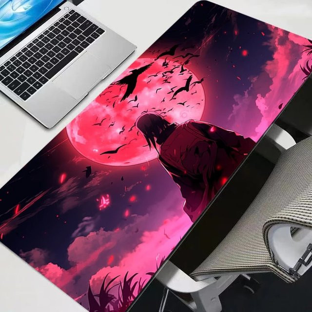 Bandai Mauspad Naruto Uzumaki Uchiha Itachi Madara Multicolor Rutschfeste Schreibtischunterlage für PC und Gamer - Bild 1