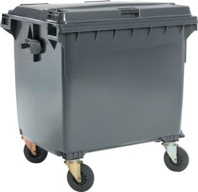 SSI Schäfer Müllcontainer MGB 1100 FD aus Kunststoff, 1100 l, anthrazit - Bild 1