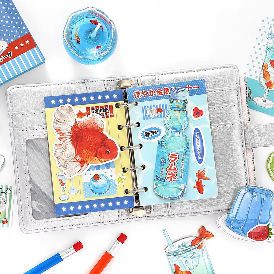 Fresh Store 4.0 Series Kawaii Obst und Snack Scrapbook Set mit 20 Stück ästhetischem Schreibwarenzubehör in Multicolour - Bild 1