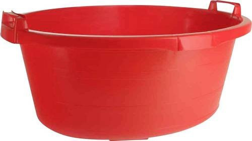 Lockweiler Wanne oval in Rot mit hochstehenden Griffen, Volumen: 27 l, Durchmesser: 55 cm - Bild 1