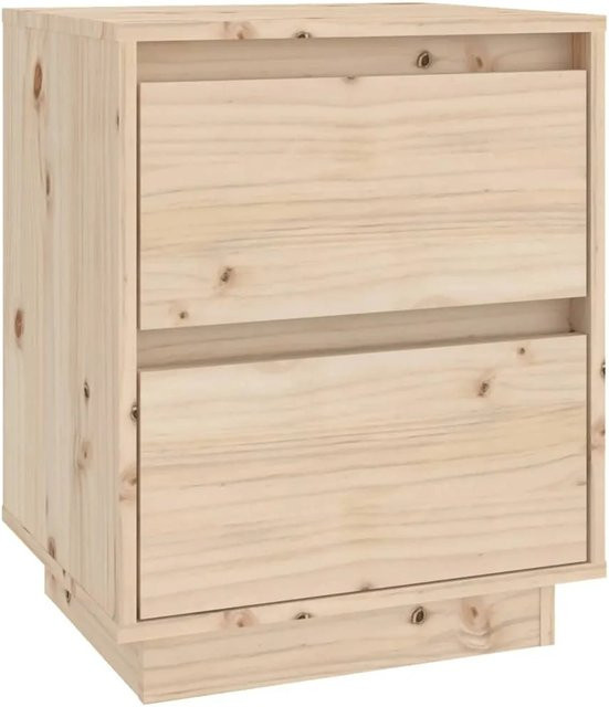 vidaXL Nachttisch aus Massivholz Kiefer in Braun, B/T/H: 40 x 35 x 50 cm - Bild 1