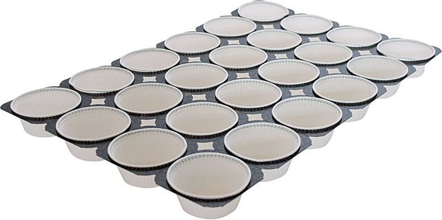 Schneider Muffinformen-Verbund, weiß, 125 Stück, B/T/H: 38,5 x 57,5 x 3,5 cm - Bild 1