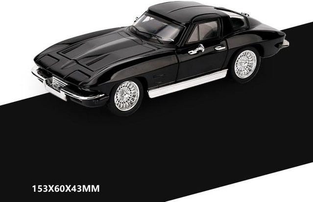 Linyi toy car Chevrolet Corvette C2 Supercar Modellauto, 1:32, Metall, ab 14 Jahren - Bild 1