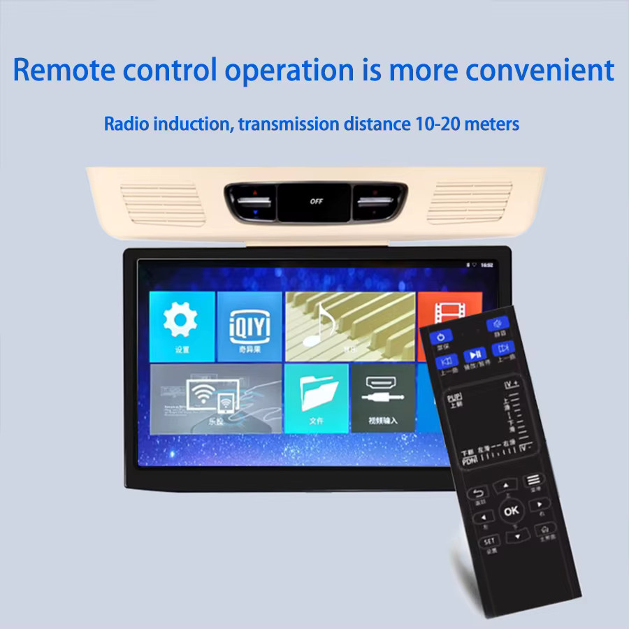 NAVIRIDER Multimedia Deckenmonitor für Mercedes Benz V-Klasse V260 V260L mit Android 12, 13,3 Zoll, Farbe: Beige, Auflösung 1920x1080, Video Player mit Spiegel Link und Fernbedienung - Bild 5