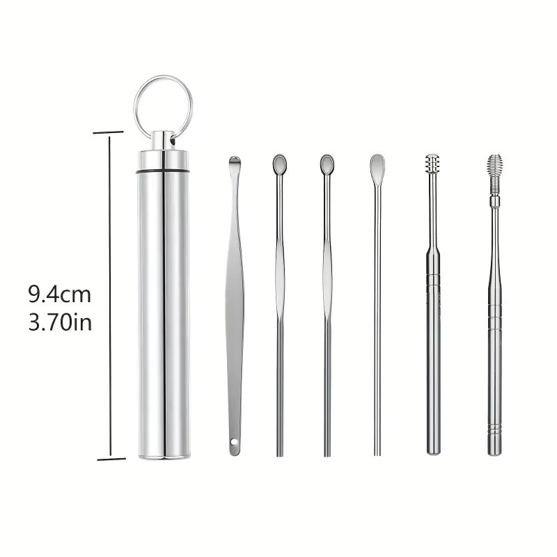 6-teiliges Ohrenreinigungsset aus Edelstahl, Unisex - Bild 2