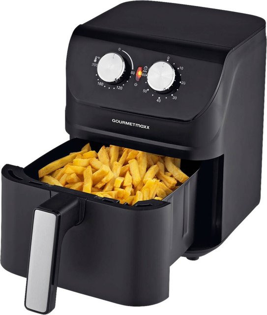 GOURMETmaxx Heißluftfritteuse schwarz Kunststoff, Volumen: 4 l, B/H/T: 24 x 35 x 35 cm - Bild 1