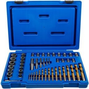 BGS Schrauben- und Mutternausdreher-Set mit Linksbohrern, 49-teilig, Blau, 2-18 mm - Bild 1