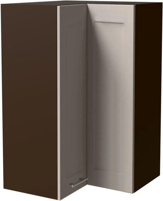 Eckhängeschrank Feldmann-Wohnen Oslo in Lava und Kaschmir Matt, B/T/H: 60 x 60 x 96 cm - Bild 1