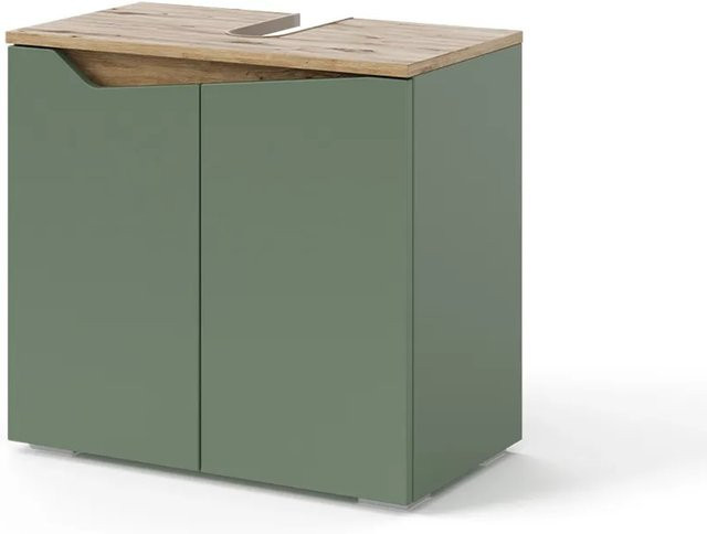 Vicco Waschbeckenunterschrank Marelle in Grün/Anthrazit mit 2 Türen, Breite: 60 cm, Tiefe: 58 cm, Höhe: 35 cm - Bild 1