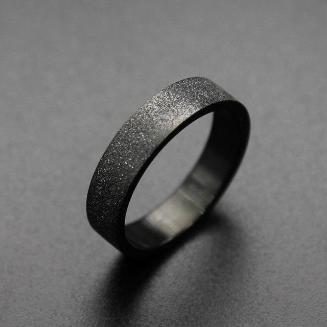 Ring Edelstahl, Schwarz, Matte Finish, Unisex - Bild 1