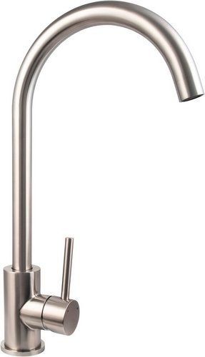 WELLWATER Einhebelmischer aus Edelstahl mit 360 Grad schwenkbarem Auslauf in Silber - Bild 1