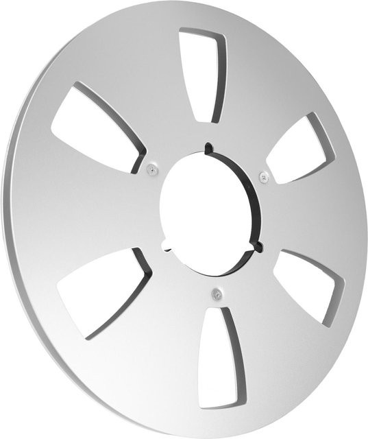 OutsideWorld Leere Tonbandspule aus Aluminiumlegierung mit 6 Löchern, 14 und 10,5 Zoll, Silber - Bild 1