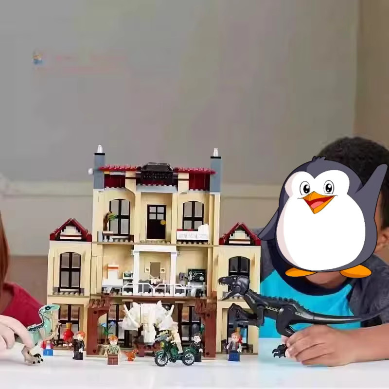 LEGO Dinosaurier-Park Tyrannischer Drache greift das Herrenhaus an, Bausteine-Spielzeug-Puzzle - Bild 2