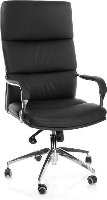 hjh OFFICE Profi Chefsessel BRUNELLO 20 in Schwarz aus Kunstleder mit Armlehnen - Bild 1
