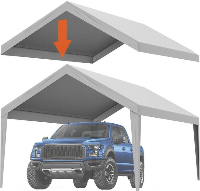 Buying Solutions MB Carport Ersatzdach Plane in Grau, 12 x 20 Fuß, Schwerlast Garagen-Zeltunterstand, Wasserdicht und UV-geschützt - Bild 1