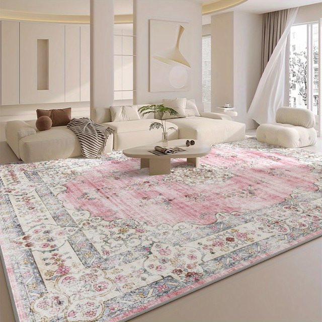 VIKAMA Boho Blumenteppich, weich und rutschfest, rechteckig, Breite: 120 cm, Tiefe: 80 cm - Bild 1