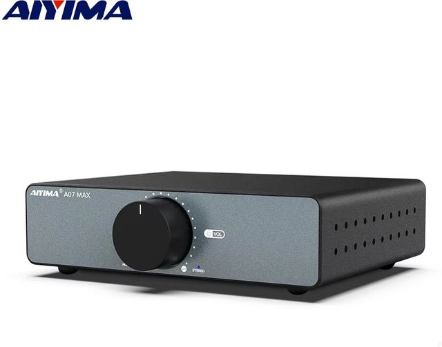 AIYIMA A07 MAX Verstärker, Klasse D Stereo Power Verstärker mit TPA3255, 2 Kanäle Bridgeable Mono, Schwarz - Bild 1