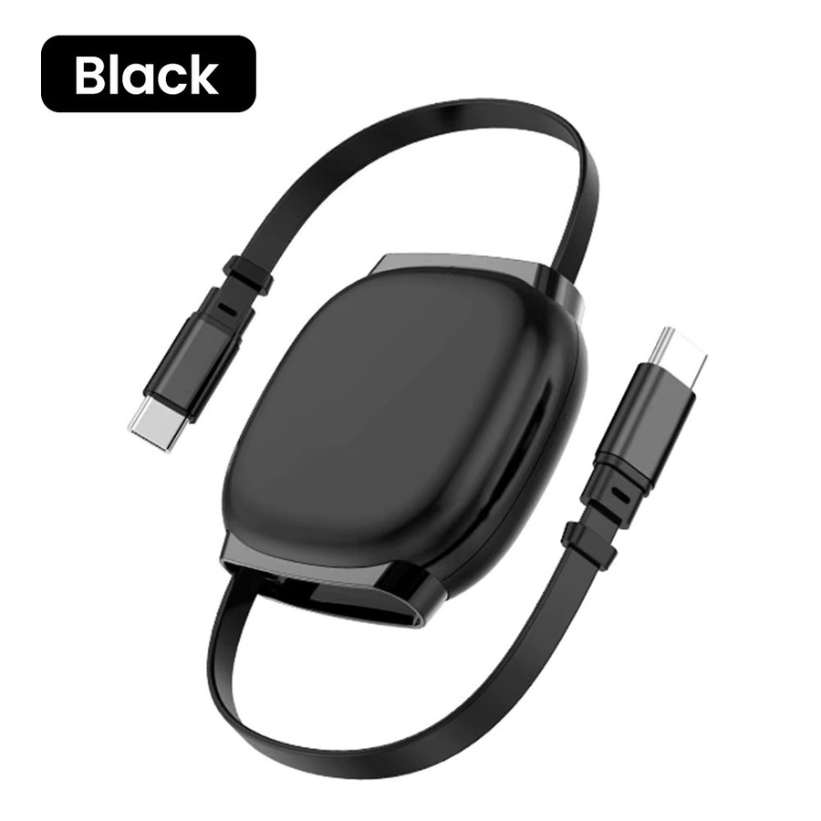 VBNM USB-C-auf-USB-C-Kabel 100W mit Einziehfunktion in Blau für iPhone, MacBook und iPad - Bild 2