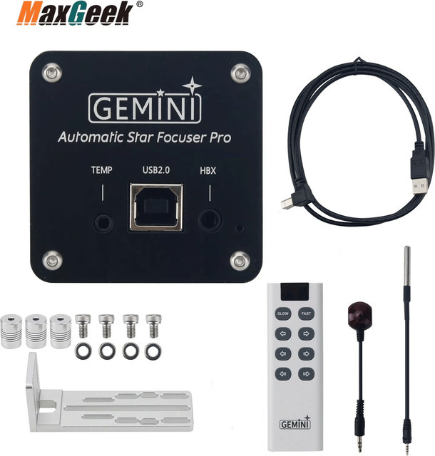 Gemini EAF Automatischer Star Focuser Pro Elektrischer Autofokus für Astronomie und Weltraumfotografie in Schwarz - Bild 1