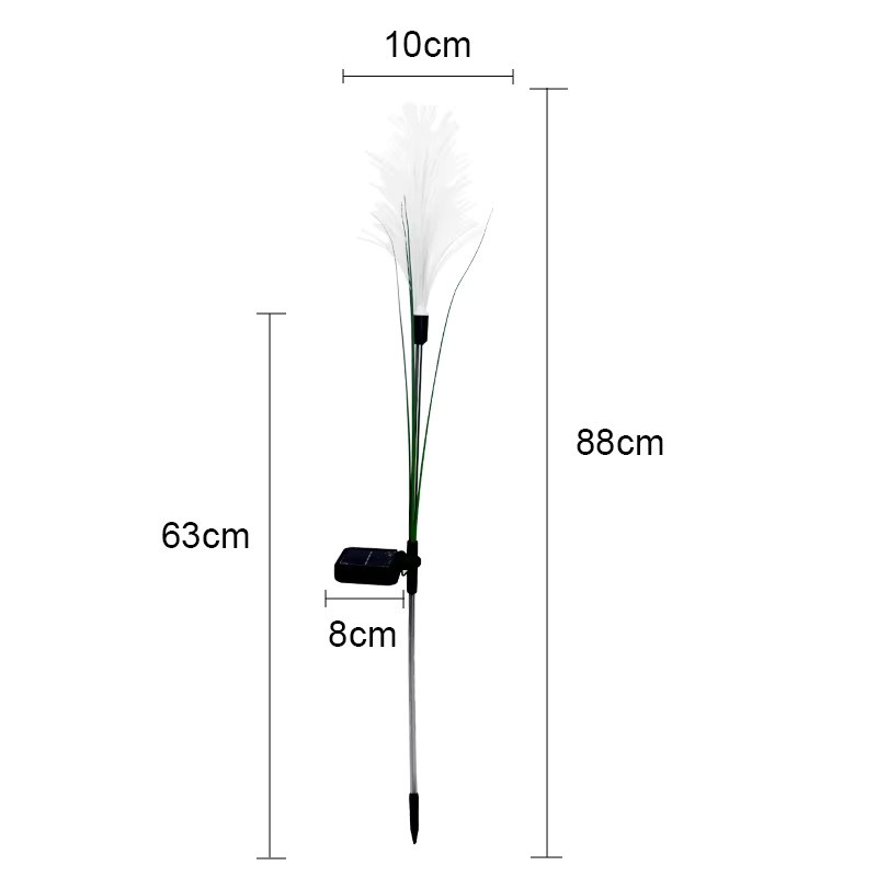 Wasserdichte LED Solar Gartenlampe im modernen Reed-Design für Außenbereiche, warmweißes Licht - Bild 5
