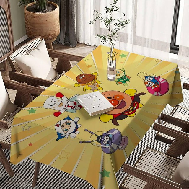 Wasserdichte und wiederverwendbare rechteckige Tischdecke Anpanman für Kinder von Fiesta Home Decor - Bild 1