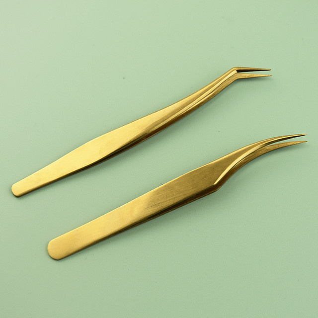 Ouriner Wimpernpinzette Set, Golden, Unisex - Bild 1