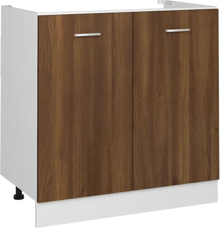 vidaXL Spülenunterschrank in Eiche Braun aus Holzwerkstoff, B/T/H: 80 x 46 x 81,5 cm