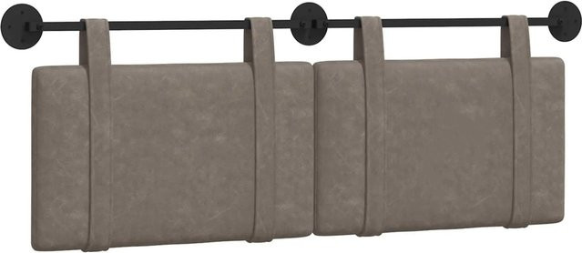 vidaXL Wandmontiertes Polsterpaneel in Grau mit Kunstleder-Optik, B/H/T: 130 x 55 x 5 cm - Bild 1