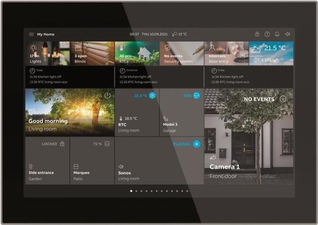 Busch-Jaeger SmartTouch 10 Zoll Touchpanel Unterputz Melde- und Bedientableau in Schwarz und Stahl - Bild 1