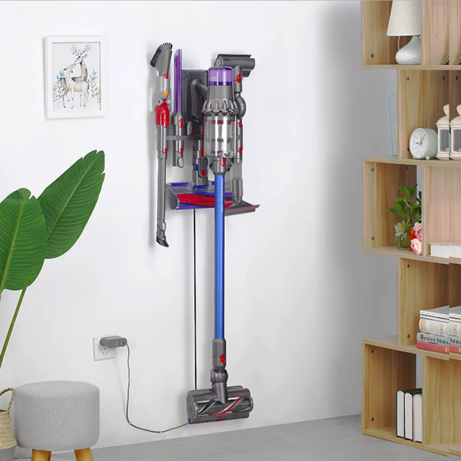 Dyson Staubsauger Wandhalterung zur Aufbewahrung, stanzfreies Regal für V7 V8 V10 V11 V12 V15 V7 Slim V8 Slim V11 Outsize, selbstklebend aus Kunststoff - Bild 1