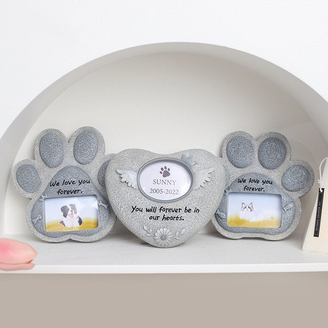 Kreativer Gedenkstein aus Harz für Hunde und Katzen als dekoratives Denkmal für Haustiere - Bild 1