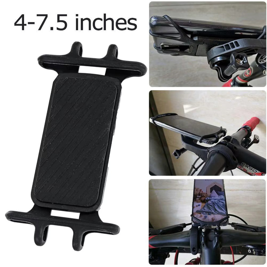 Stoßfeste Silikon-Handyhalterung für Fahrrad und Motorrad in Schwarz, kompatibel mit Garmin und SRAM - Bild 4