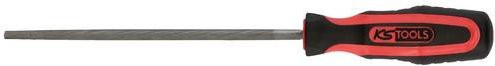 KS Tools Rund-Feile Form F Hieb 1 aus Stahl, Länge: 370 mm, Arbeitslänge: 250 mm - Bild 1