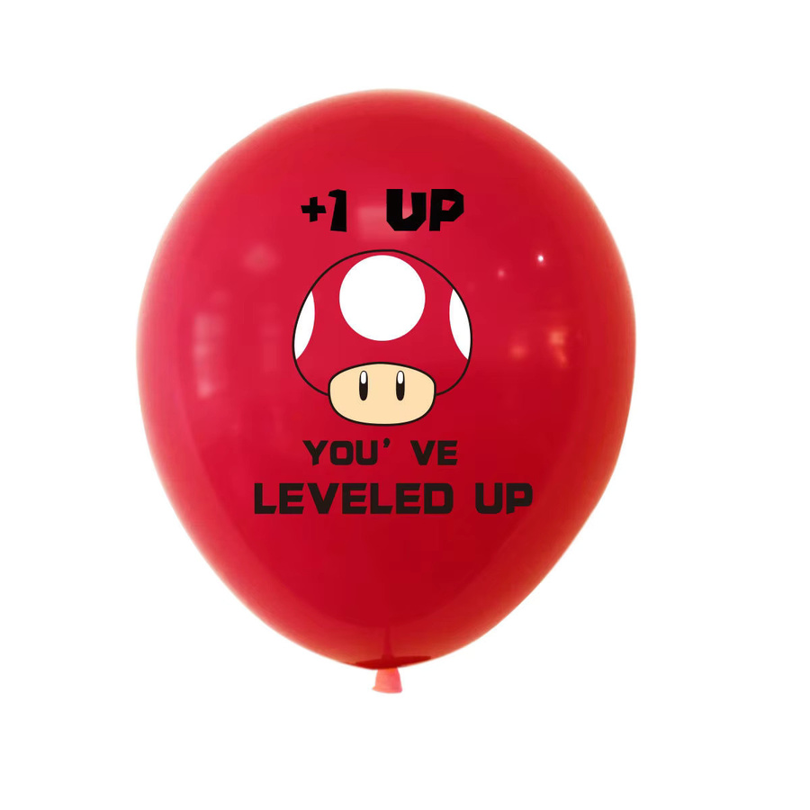 Bandai Mario Latexballons Set, Prinzessin Peach, Yoshi, Fragezeichen-Block, Stern-Print - Bild 4