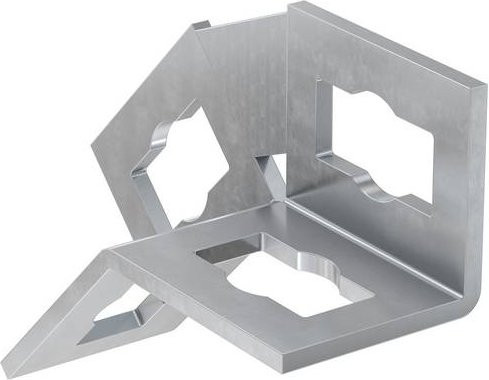 Fischer Universalwinkel aus verzinktem Stahl in Silber, 10 Stück - Bild 1