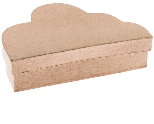 Rico Design Pappmaché-Box Wolke in Beige und Braun, B/T/H: 9 x 5,5 x 3,5 cm - Bild 1