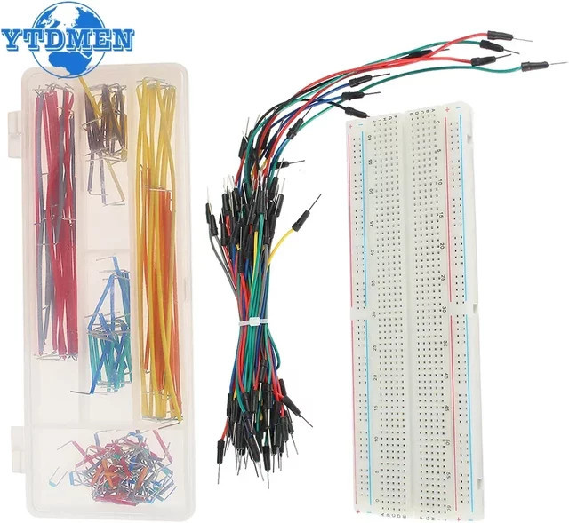 YTDMEN Breadboard Jumper Wire Kit für MB102 830 Point Solderless PCB Test Develop Board in Mehrfarbig - Bild 1