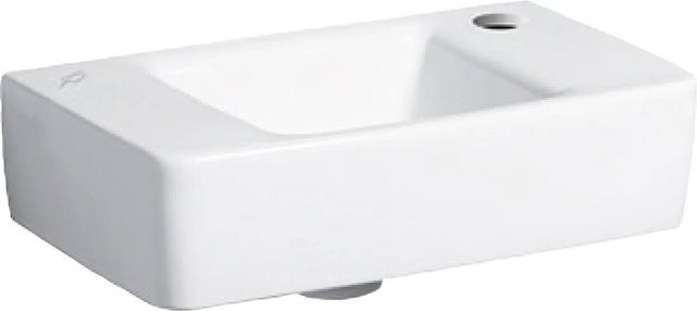 Geberit Renova Plan Handwaschbecken aus Keramik in Weiß mit Hahnloch und KeraTect Nano-Beschichtung, Breite: 40 cm - Bild 1
