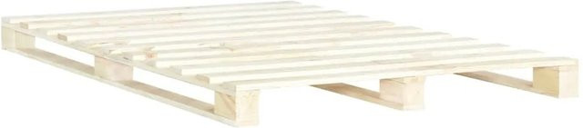 vidaXL Palettenbett aus Massivholz Kiefer in Braun, B/T/H: 160 x 200 cm - Bild 1