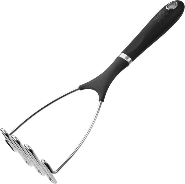 Stanley Rogers Kartoffelstampfer Pride in Silber und Schwarz aus Edelstahl mit ergonomischem Griff, Höhe: 30 cm - Bild 1