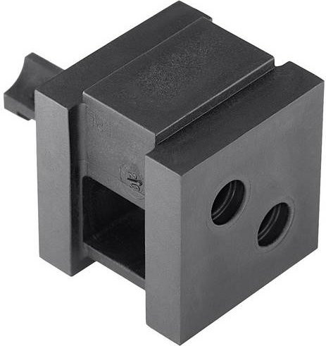 HellermannTyton Zweifachtülle VP-S_2/5-6-Ins-dbl-PL-BK aus halogenfreiem Kunststoff in Schwarz, 20 Stück - Bild 1