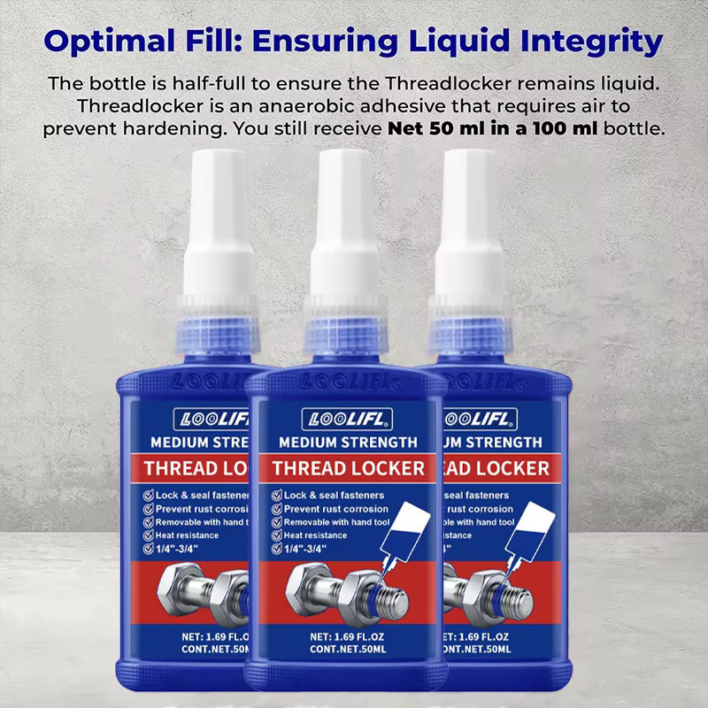 LOOLIFL Schraubensicherung Industriekleber Blau 10 ml-50 ml wasserdicht und ölbeständig - Bild 6
