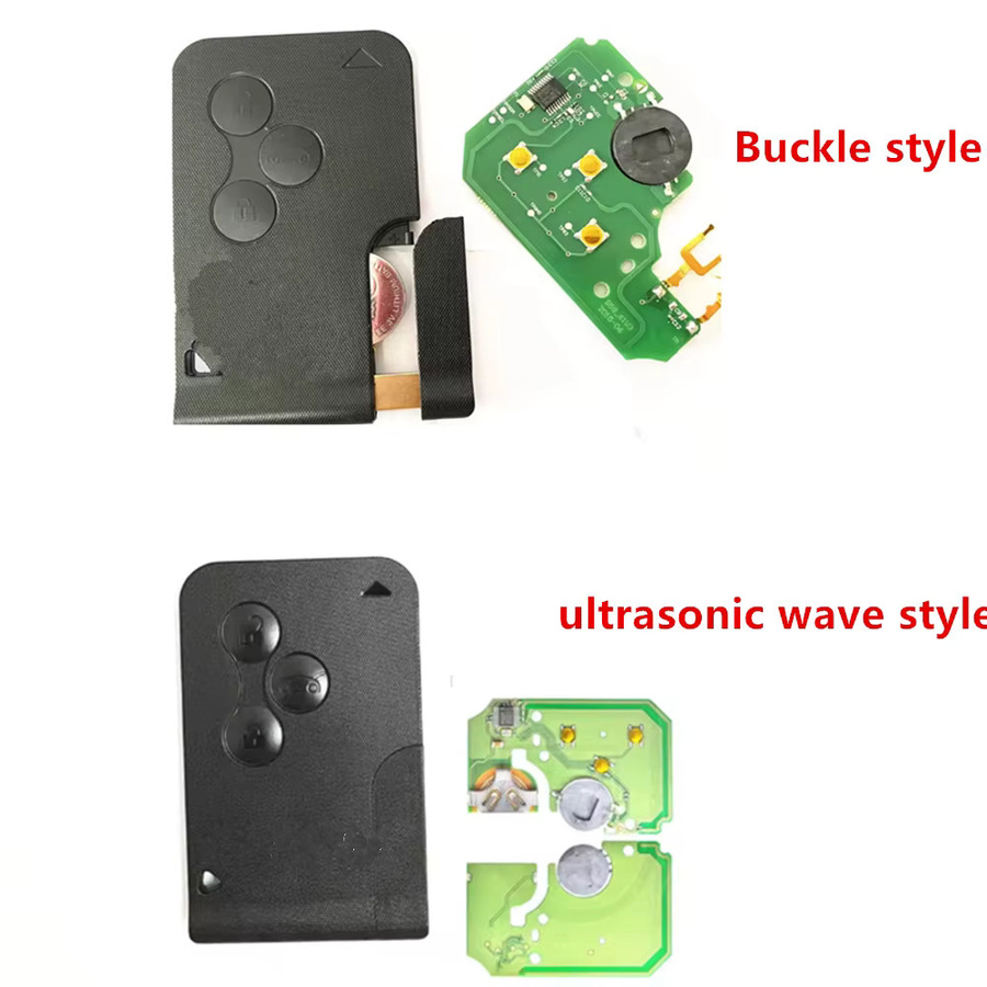 Wilongda Funkschlüssel 433 MHz ID46 PCF7947 Chip mit 3 Tasten und Notfallkarte für Renault Megane 2 3 Scenic Clio 2003–2008 in Schwarz - Bild 6